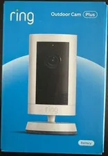 Ring Outdoor Cam Plus | Battery | Video + Ring Vision | White |open In Box