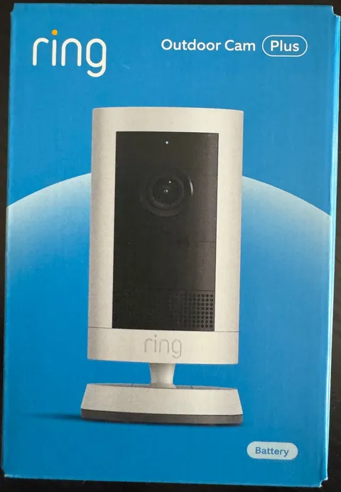 Ring Outdoor Cam Plus | Battery | Video + Ring Vision | White |open In Box