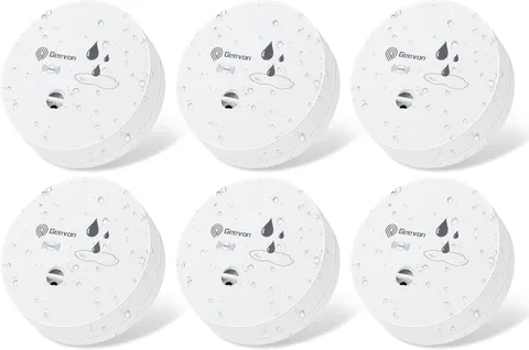 Geevon 6 Pack Water Leak Detectors, 100dB Water Sensor Alarms Flood Detector for