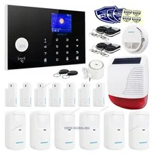 HOMSECUR Wireless&Wired 4G Burglar Alarm System+Wireless Solar Red Flash Siren