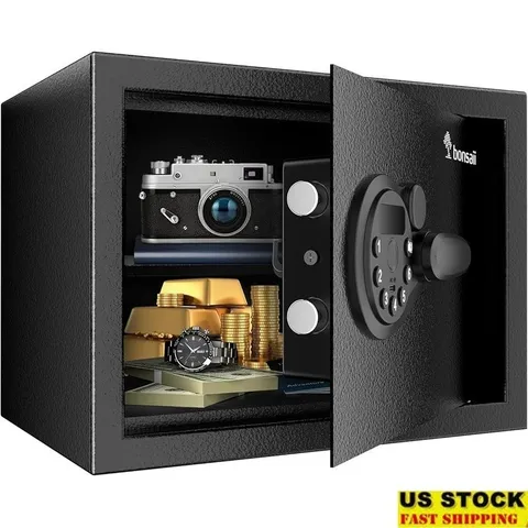 Lockable Safe Box Steel Storage Electronic Lock Removable Shelf Security New