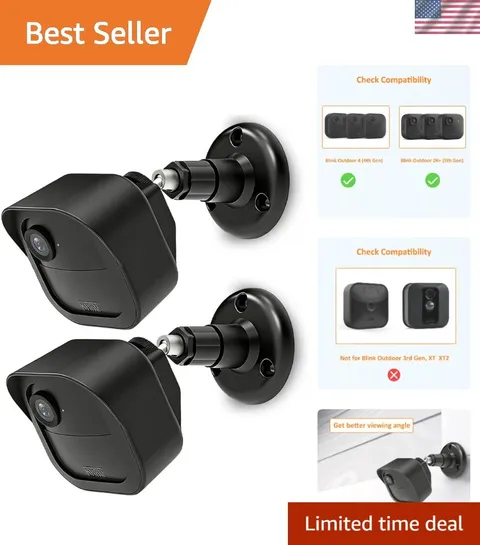 Secure 2-Pack Mounts for Blink Outdoor Cameras - Multi-Angle Adjustable Design