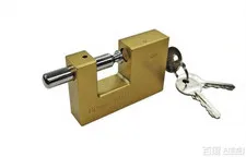 80mm Heavy Duty Rectangular Padlock D-Shaped Hardened Steel w/3 Keys