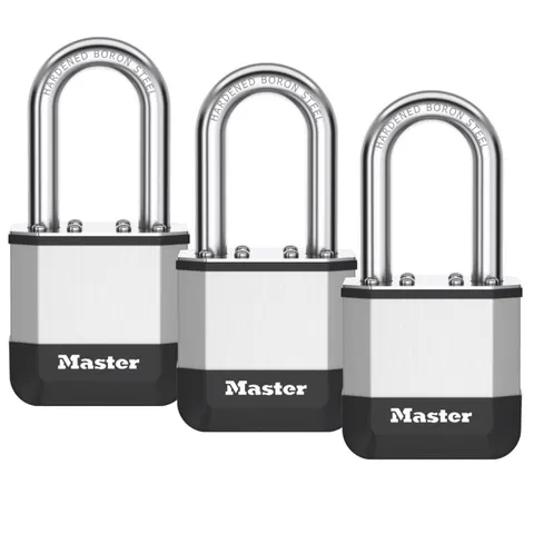Master Lock Elite Padlock 44mm LS KA Triple Pack