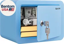 Mini Safe Box, 0.23 Cub Home Safes for Kids, Steel Money Box with Key Lock, Smal