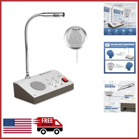 High Power Window Intercom with Recording Output Jack for Clear Communication
