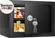 1.3 Cubic Feet Fireproof Safe Box with Key Lock, Hidden Steel Security Box with 