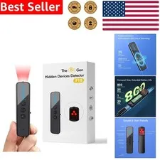 Upgraded Hidden Camera Detector Portable Anti-Spy Device RF Signal Scanner Black