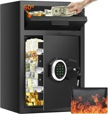 2.8 Cuft Drop Safe Business Cash Safe Box W/ Quick Place Drop Slot Digital