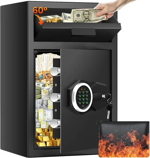 2.8 Cuft Drop Safe Business Cash Safe Box W/ Quick Place Drop Slot Digital