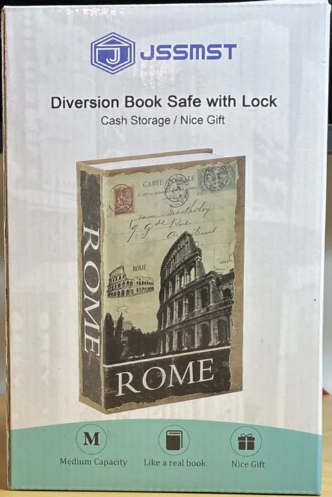 Jssmst Diversion Book Safe Combination Lock Medium Capacity Rome Design
