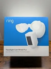 Ring Floodlight Cam Wired Plus 1080p HD Outdoor Security Camera White - Sealed 