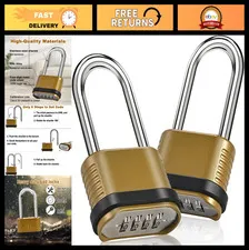 2pcs Heavy Duty Weatherproof Combination Padlocks, Secure Keyless Locks