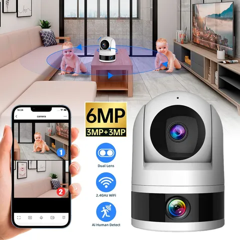Home & Office 6MP 360° Camera WiFi Bluetooth Indoor Surveillance Night Vision