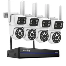 ANNKE 4MP Wireless Dual Lens PT Security Camera System Outdoor Two Way Audio