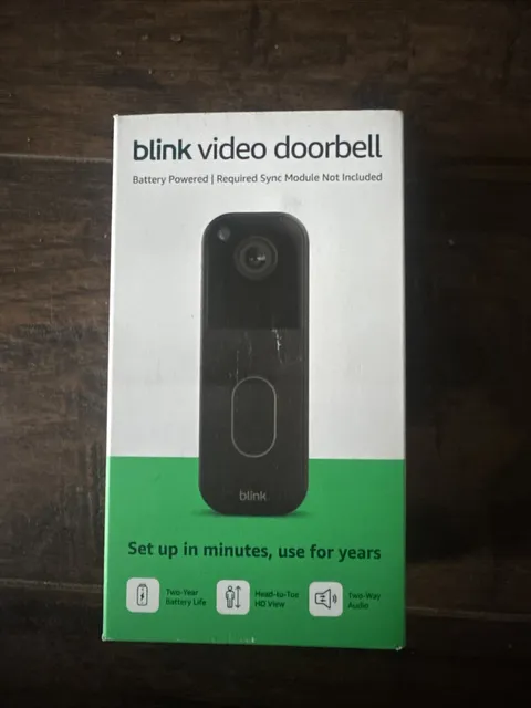 BRAND NEW - Blink Video Doorbell (2025 2nd Gen) BLACK (sync module not included)