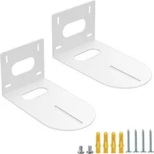 PTZ Bracket 2 Pcs White Universal Wall Mount Bracket with for Various PTZ Cam...