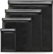 Faraday Bags, Waterproof Fireproof Money Bag for Cash (Black) | Important Docume