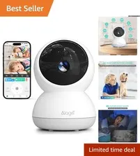 Smart Indoor Pet Camera: 360° Pan/Tilt, AI Detection & Dual-Band WiFi Connection