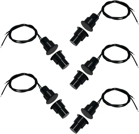 5 Sets of 3/4" Flush Mounted Magnetic Door Alarm Switch Sensors NC Type