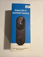 Smart 2.4GHz Wi-Fi Doorbell Camera Wide Angle Lens NEW Black