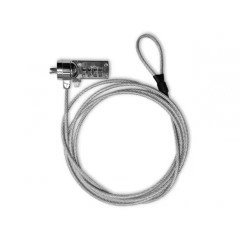 4xem 4XLAPLOCK6 6FT LAPTOP LOCK KEYLESS 4 DIGIT VINYL COATED STEEL CABLE SILVER