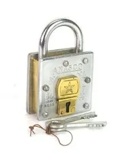 Indian tricky Strong durable padlock Magic secret lock hidden key hole. i42-72