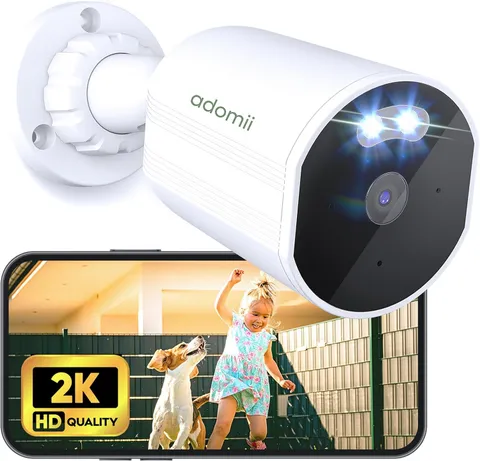 2K Security Cameras Wireless Outdoor, 33Ft Night Vision, IP65 Weatherproof, 2-Wa