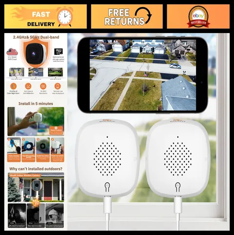 2 Pack 3MP 2K WiFi Indoor Security Cameras, Color Night Vision, Motion Detection