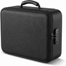Fireproof Document Box (Soft-Shell) with Lock, 5200°F Fireproof & Water-Resistan