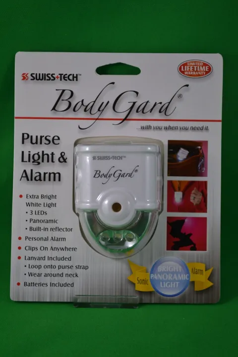 Swiss + Tech Body Gard Purse Light & Alarm New in Package