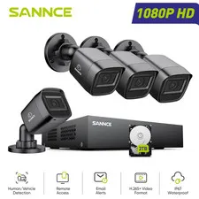 1080P Security Camera System 8CH Home Surveillance DVR and 4PCS 1080P Weatherpro