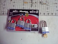 MASTER LOCK 3008D PK OF 4 WITH TWO KEYS