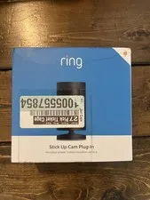 Ring Stick Up Cam Plug-in Wired Indoor/Outdoor Camera Black NEW