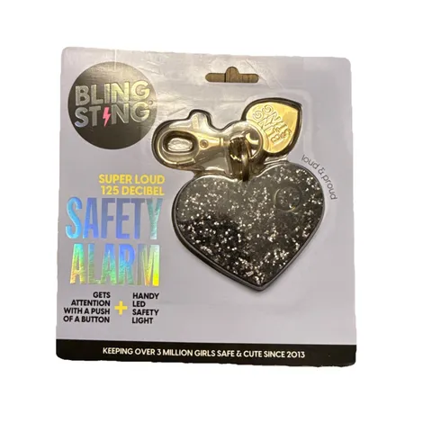 Bling Sting Safety Alarm 125 Decibel Personal Alarm Purse Charm with LED Light