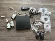 ZMODO KT7204AD 4 Ch Digital Vid Recorder w/ 4 Camera & Cables Works!! EXTRAS