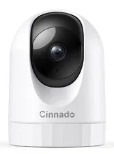 Cinnado 2K Indoor CA, 24/7 SD Ca, W/Alert for Pet/Cat/Nanny, D1 2Pack, White,NEW
