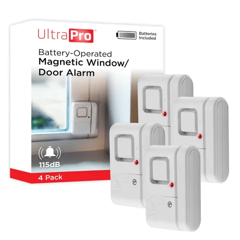 UltraPro Personal Security Window and Door Alarm, 4 Pack, DIY Protection, Burgla