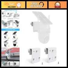 Solar Security Camera Gutter Mount - 2 Pack for Outdoor Wireless Cameras, White