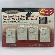 Handy Trends Instant Perfect Alarms 4 Pack Doors or Windows Fast Install Loud 