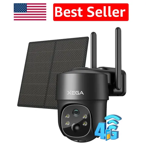 Wireless 4G LTE Camera - Solar-Powered, Motion Detection &  Waterproof