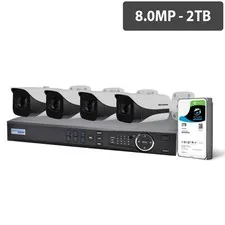 Securview Professional 8 Channel 8.0MP HDCVI Surveillance Kit (4 x Fixed Came...