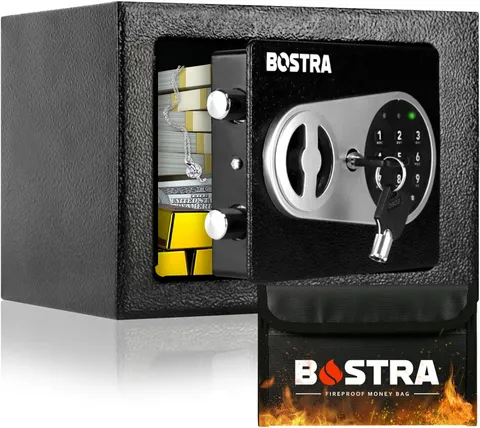 Fireproof Safe Box with Sensor Light & Fireproof Bag, Money Safe Box with Digita
