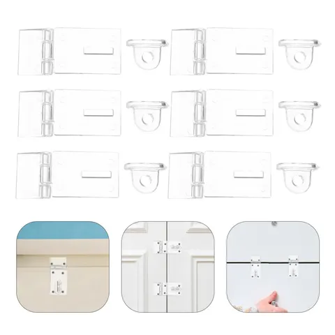 Transparent Acrylic Buckle Hasp Durable for Cabinet and Box Locking Securely