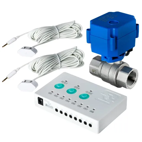 iSpring LS43 Water Leak Detector Alarm System, Automatic ShutOff Valve and 2 ...