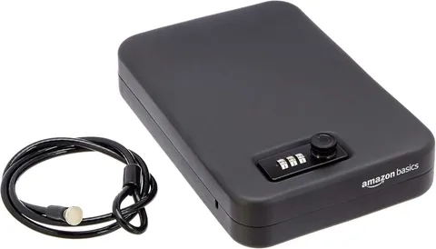 Portable Security Case Lock Box Safe with Combination Lock for Valuables, Docume