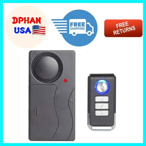 Effortless Security: Wireless 110dB Vibration Alarm with Remote Control Access