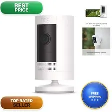 Ring Outdoor Cam (Stick Up Cam) 5UM7E5 White HD Security Camera