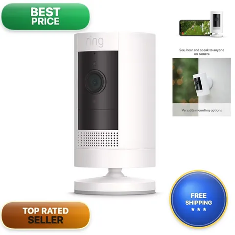 Ring Outdoor Cam (Stick Up Cam) 5UM7E5 White HD Security Camera