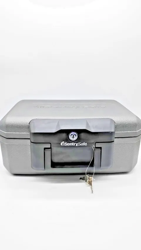 SentrySafe 1210 Fireproof Key Lock Security Chest Safe 0.18 Cu Ft - Portable
